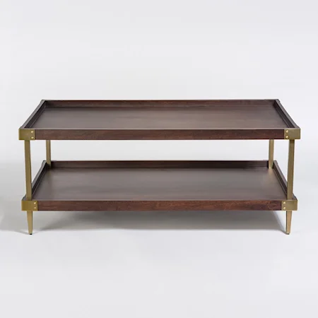 Rectangular Coffee Table with Tray Top